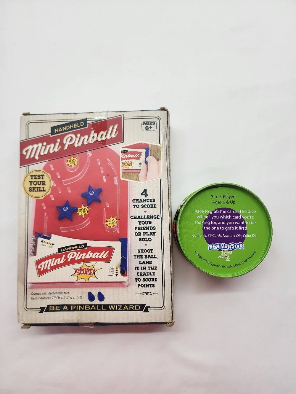 2pc Game Set - Mini Pinball & Grabolo